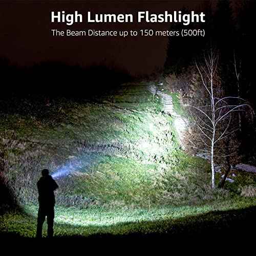 Lighting EVER LED Flashlights High Lumens, Small Flashlight, Waterproof, Adjustable Focus Flash Light for Outdoor, Emergency, AAA Batteries Included, Tactical & Camping Accessories