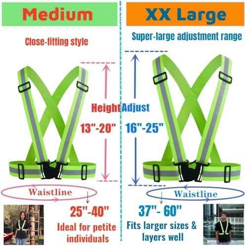 Adjustable Reflective Safety Vest-360¡Æ Silver Straps for Cycling,Construction