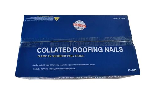 Zeluga 13-362 1-1/4in. x 0.120in. 15 Degree Electrogalvanized Smooth Shank Coil Roofing Nail 7,200/Box