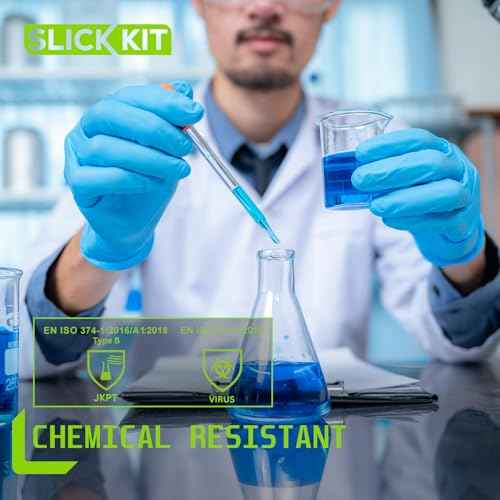 Disposable Nitrile Gloves, 5 Mil Latex-Free Powder-Free Industrial Gloves for Cleaning Automotive, Non-Sterile Blue