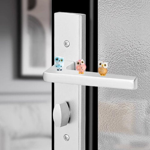 Owl Hinge Heads Decorative Topper Set of 3, Bird Magnetic Hinge Head Toppers,Door Hinge Head Home Decoration Magnetic Hinge Head Home Decoration(B)