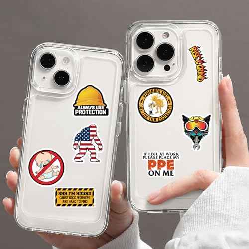 Funny Hard Hat Stickers for Adults, 198 PCS Blue Collar Stickers for Men, Vinyl Waterproof Sticker for Welding Helmets, Toolboxes | Blue Collar Gifts for Electricians, Mechanics, Welders & More