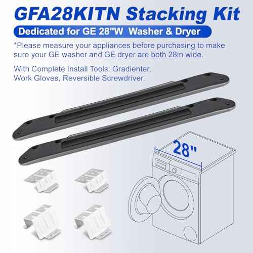 [Patented] GFA28KITN Stacking Kit for GE 28"W Washer Dryer Stack Bracket Kit - Compatible with GE 28 inch Width Front Load Washers and Dryers Laundry Stacking Kit
