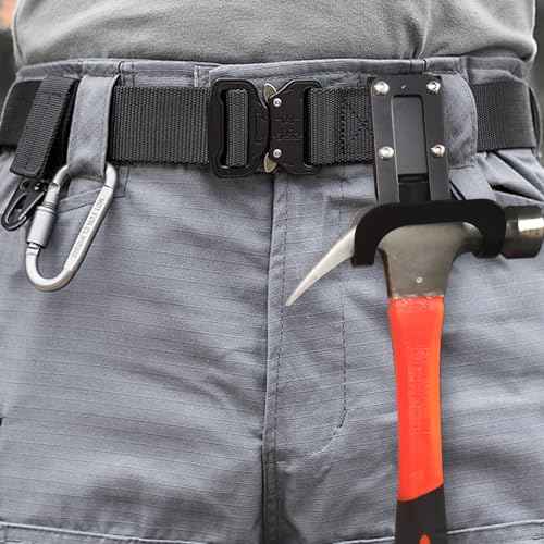 Durable Waist Hammer-Hammer Holder Loop-Belt Tool Clip Heavy-Hammer Holder for Tool Belt-Duty Magnetic Tool Holder for Belt Clip-Leather Heavy Duty Steel
