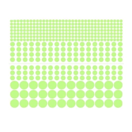 1 Sheet Glow in The Dark Wall Stickers, 407 Pcs Removable Dots Wall Decals Room Decor Kit,Adhesive Dots Luminous Ceiling Decals for Kids Bedroom Halloween Home Decoration,Perfect Party Birthday Gift