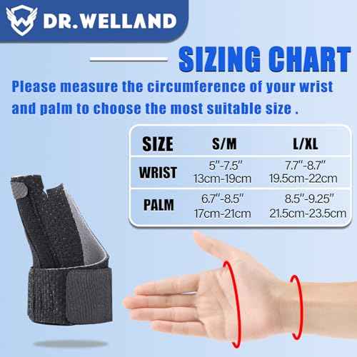 Reversible Thumb & Wrist Stabilizer splint for BlackBerry Thumb, Trigger Finger, Pain Relief, Arthritis, Tendonitis, Sprained and Carpal Tunnel Supporting, Lightweight and Breathable S/M