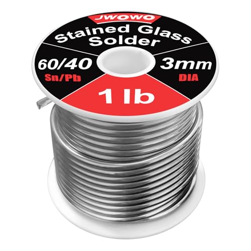 60/40 Solder for Stained Glass, 1/8"(3mm) Dia, 1 lb Spool