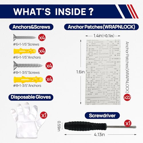 Boncart Drywall Anchor Repair Kit - Fast Loose Wall Fix for Home & DIY