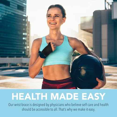Dr. Arthritis Essentials Wrist Brace for Support & Pain Relief ? Adjustable Wrist Wraps for Stability & Comfort ? Ideal for Recovery, Work, Sports, and Everyday Use (Black Single)