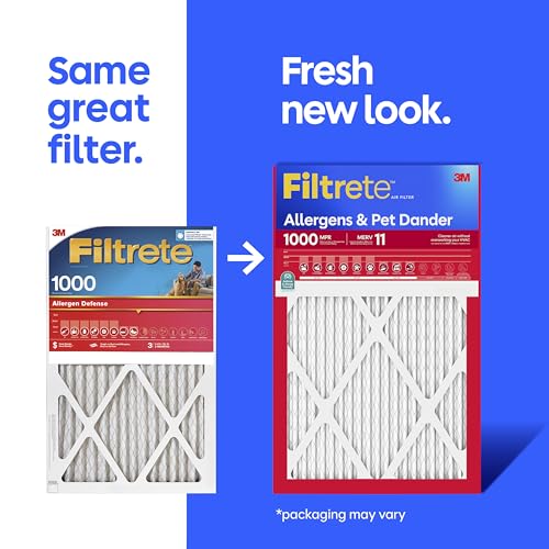 Filtrete 16x25x1 MERV 11 Air Filter - 3-Month Allergens & Pet Dander, 4 Pack