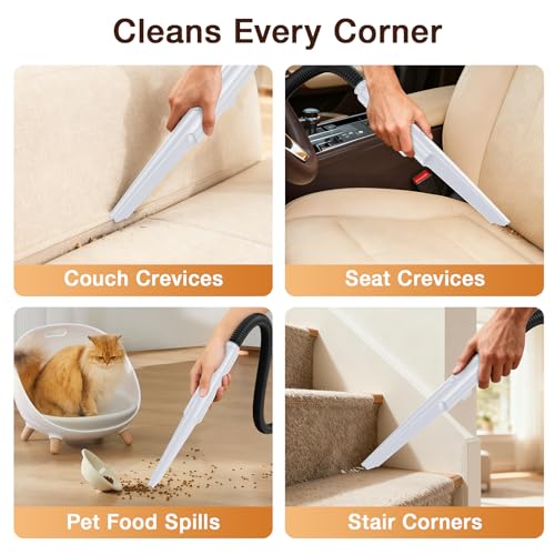 LABIGO Deep Black & White Carpet Cleaner Machine - Portable Rug & Upholstery Extractor