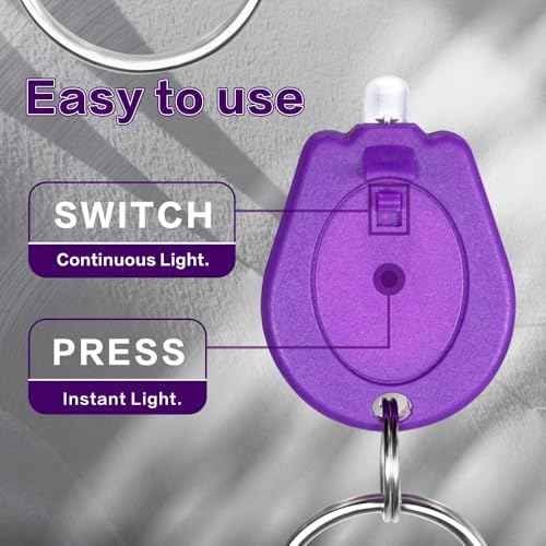 10 Pack Ultra Bright Mini LED Keychain Flashlight, Small Key Ring Flashlight, Portable LED Keychain Light for Outdoor Activities Emergency Light - 10 Colors Shell