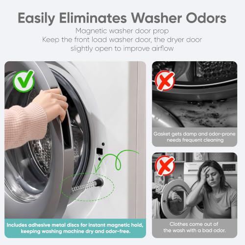 2-Pack Brivdeto Front Load Washer Door Prop Magnetic Door Holder – Black