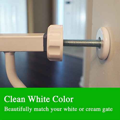 Extra Long M8 (8mm) Spindle Rods for Pressure Mounted Baby and Pet Safety Gates 4 Pack Replacement Set (8mm, White)