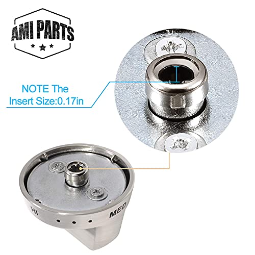 AMI PARTS DG64-00473A Silver Range Oven Knob - Compatible Samsung NX58H5600SS