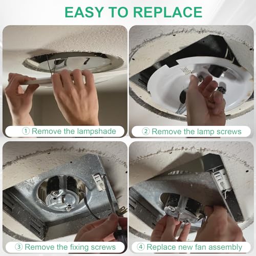 Motoasis Upgrade Model 8814R 110CFM Bathroom Fan Motor Replacement - Compatible with Nutone 9" x 9" Units