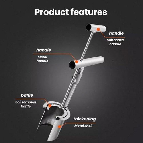 Garden Barrel Transplanter, 2025 Upgrade Plant and Fruit Tree Seedling Transplanter, Stainless Bulb Planter with Long Handle and Serrated Base Garden Tool for Transplanting, Planting