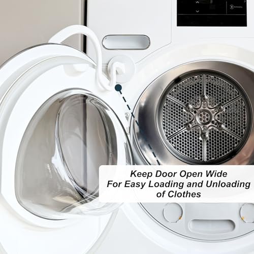 LEVOSHUA White Magnetic Washer Door Holder for Front Load Washers, Door Prop