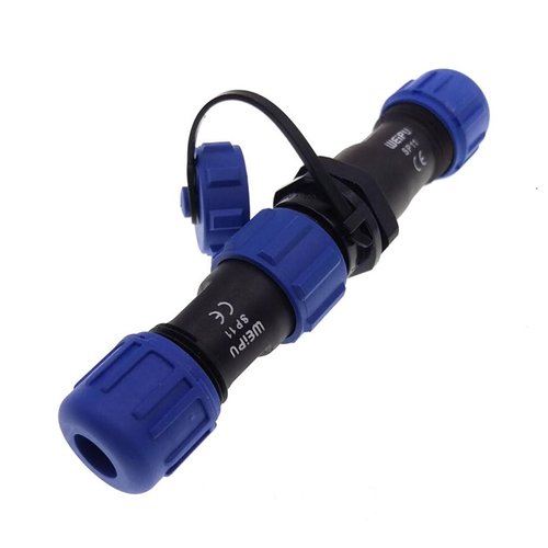 Weipu SP11 Waterproof Electrical Connectors 2pin Male Female Inline Cabel to Cable Power Plug and Socket Set, for ø4-6.5mm Wire Range Power Quick Connectors