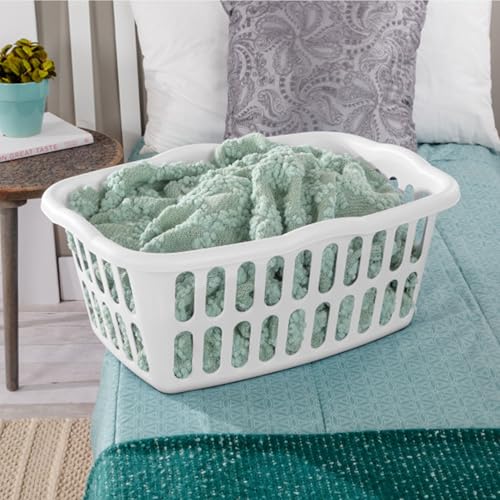 Sterilite White 12-Pack Rectangular Laundry Basket - Plastic Clothes Hamper