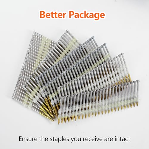 SITLDY 21° Galvanized Framing Nails 4 Sizes, 400 PCS - Heavy Duty Construction Fasteners