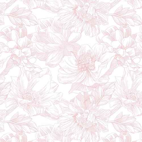 Dimoon 78.7"x17.3" Peel and Stick Wallpaper Floral Contact Paper Boho White Pink Flower Wallpaper Removable Wall Paper Self Adhesive Modern Contactpaper for Cabinets Drawers Bedroom Thicken Vinyl