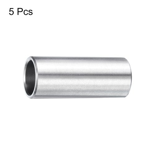 uxcell 5pcs Stainless Steel Spacer 1/2" Bore x 5/8" OD x 1-1/2" Length Screw Standoff Bushing Plain Finish Round Metal Spacer for 1/2 Screws Bolts and Rods