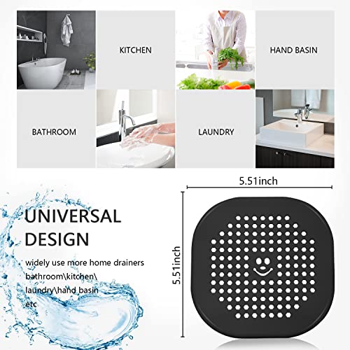 Couidl Gray Silicone Drain Hair Catcher for Shower & Sink – Pack of 2