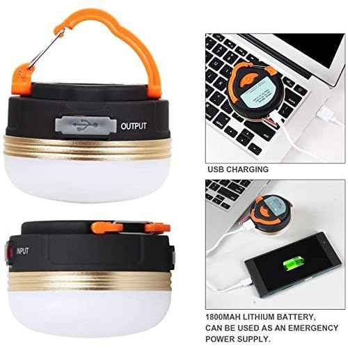 LED Camping Lantern, Rechargeable & Portable Tent Light, 300LM,3 Light Modes,1800mAh Power Bank,with Magnet Base,Electric Lantern Flashlight for Camping/Hiking/Fishing/Hurricane/Emergency