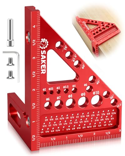 Saker 3D Multi-Angle Measuring Square Tool, Aluminum Alloy Carpenter