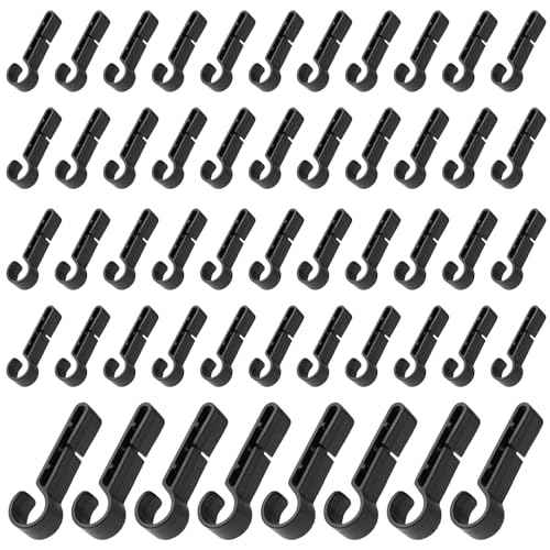 52 Pcs Hard Hat Clips for Headlamp - LED Light Helmet Clips - Easily Mount Headlamp on Narrow-Edged Helmet - Anti-Slip Stable