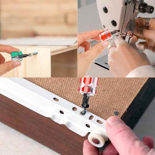 4 Pcs Stubby Screwdriver, Small Screwdriver with Flat Head and Phillips Head Tiny Stubby Tools Sewing Notions for Tight Spaces DIY Repairing Sewing Machines