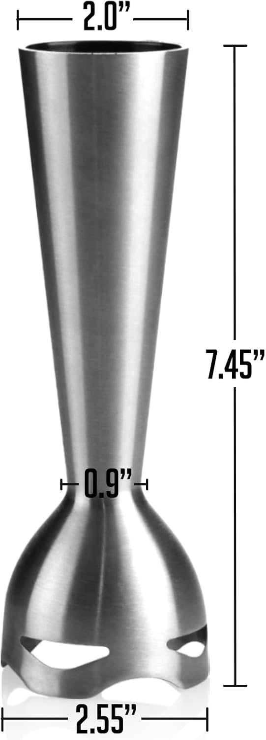 OVENTE Replacement Shaft for Hand Blender HS560 Series, Stainless Steel Immersion Blender Attachment for Blending Smoothies, Milkshakes, Puree, Sauces or Baby Food, Silver ACPHS7010