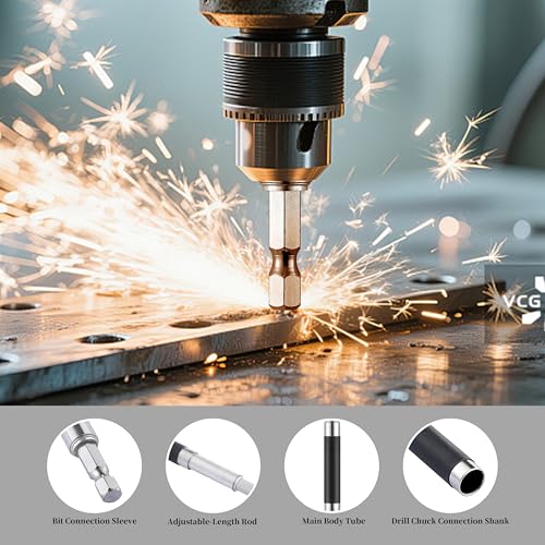 3PCS Bit Holder, HIA Magnetic Drill Bit Holder Extension, small (3.07"?4.6"), medium (4.7"?7.8") and large (5.5"?9.4")