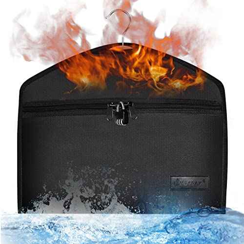 JUGREAT Fireproof Hanger Diversion Safe Bag With Lock, Hidden Storage for Valuables, Secret Under Clothes With Hidden Compartment to Hide Items for Home or Travel - 1 Pack