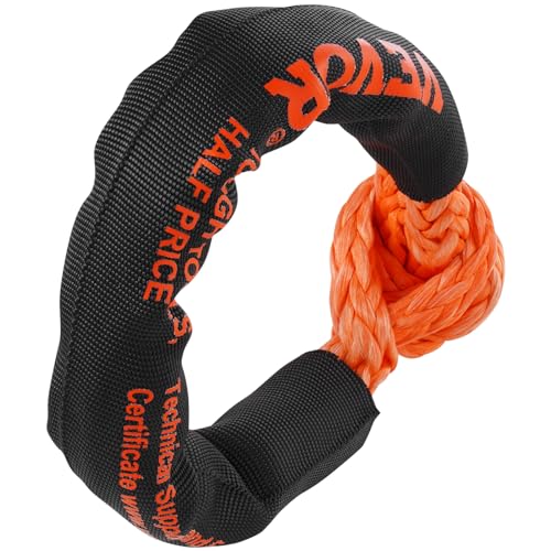 VEVOR 2-Pack Synthetic Soft Shackle, 1/2" x 22" - 44,092 lbs (20 Ton) Breaking Strength, Heavy Duty Recovery Tow Shackles with Extra Sleeves & Storage Bag for UTV,ATV,Trucks,Off-Road Vehicles,Orange