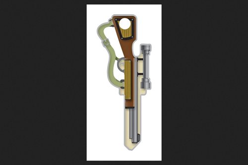 Lucky Line Key Shapes Rifle House Key Blank Double sided For Kwikset KW1/11