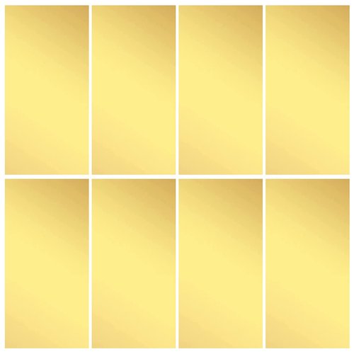 8 Pieces Brass Sheet, Brass Shim Stock Assortment, 6" Length x 3" Width, 0.001", 0.002", 0.004", 0.006", 0.008",0.012", 0.016", 0.02" Thickness, Metal Shim Stock