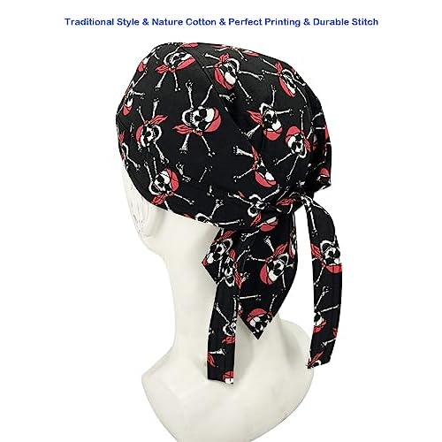Cotton Do Rags Skull Beanie Doo Rag Chef Bandana Hat Welder Welding Sweat Skull Caps Dew Rags Helmet Liner for Men and Women
