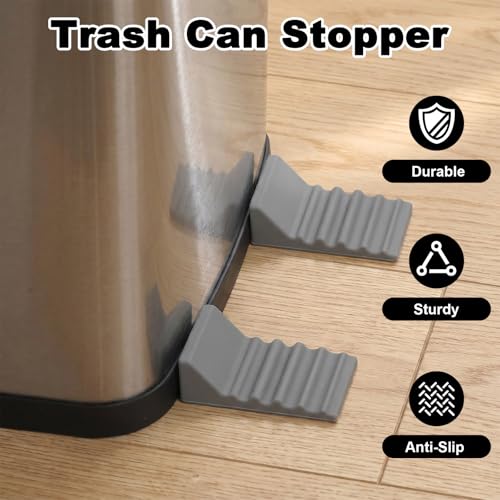 Mabor 4-Piece Wall Protectors for Trash Cans — Non-Slip Silicone Floor Pads