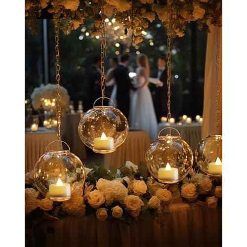 Homemory 24-Pack Flameless LED Tea Lights Candles Battery Operated, 200+Hour Fake Electric Candles TeaLights for Votive, Halloween, Ofrenda, Diya, Wedding Centerpiece Table Decor, Funeral, Christmas