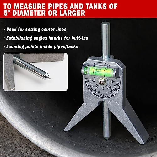 Pipe Center Finder, Stainless Steel Marker Centering Tool, Safety