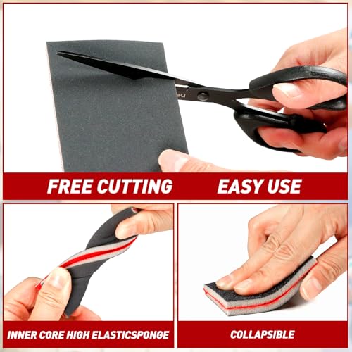 24 Pcs Sanding Sponge Block Set 80-3000 Grit Wet Dry Abrasive for Wood Metal Auto