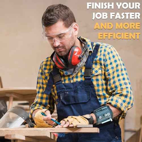 Gifts for Men Stocking Stuffers for Women Christmas - Magnetic Wristband for Holding Screws White Elephant Gifts for Adults Gifts for Men Who Have Everything Tools Dad Teens Husband Boyfriend