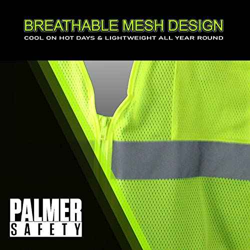 ATERET Reflective High Visibility Safety Vest, Class 2 Type R, 5 Pack I Compliance with ANSI/ISEA 107-2015