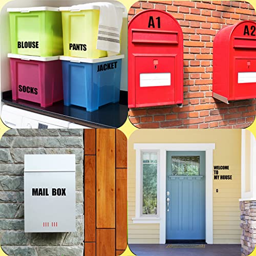 Black 2 Inch Waterproof Vinyl Letter Stickers for Mailbox Numbers - 10 Sheets, 500 Pieces