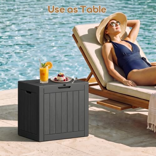 NUNU LAB 35 Gal Outdoor Waterproof Lockable Storage Box Black