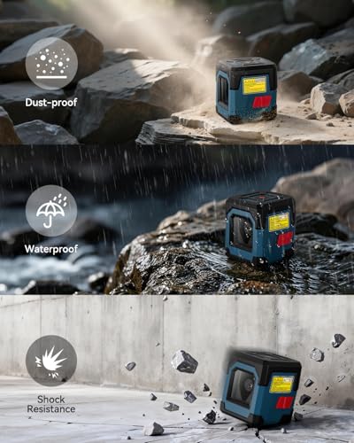 RockSeed Cross Line Laser Level with Self-Leveling & 360° Rotatable Beam — Not Tripod Included