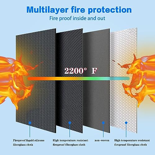 450 * 250 * 250mm Ebike Battery Safe Bag Fireproof Charging Lipo Bag Large Capatity for Lipo Battery Pack Storage Charging Transport, Home Office Travel Fireproof Safe Storage Pouch