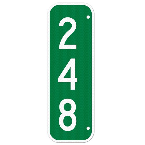 911 Address Sign, Custom Emergency Vertical Mailbox Reflective Sign, Ideal For Driveway, Multi Unit Buildings and House, 6x18 Inches, 3M EGP Reflective .063 Aluminum, Fade Resistant